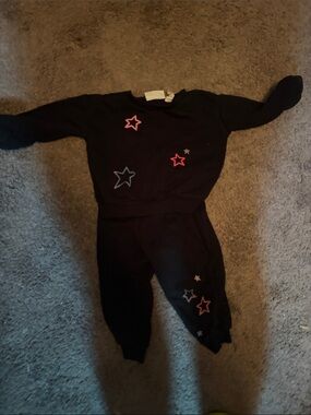 The Children's Place Black Kids Matching Set with Star Accents